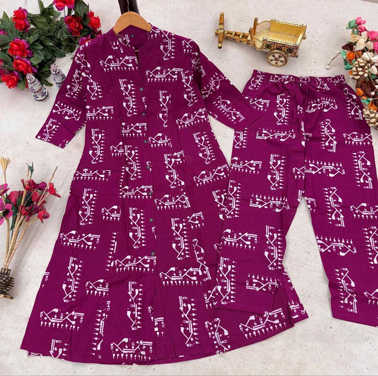 Ynf Cotton KESH536 Aline Kurti Wholesale Printed Kurtis Kurti With Palazzo Kurti With Pants Manufacturer