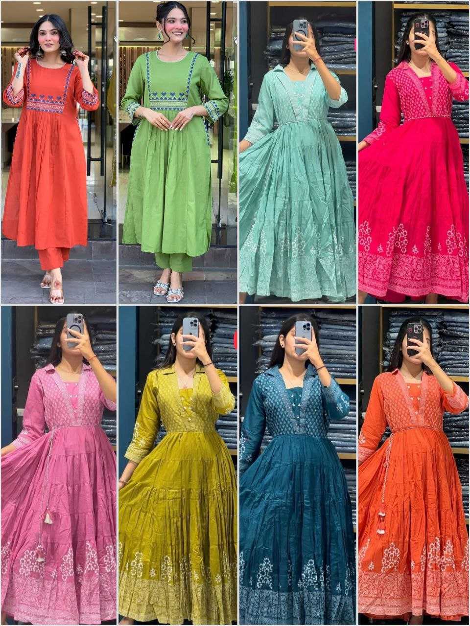 Ynf Cotton KESH536 Beutiful Kurti Wholesale Long Kurtis Cotton Kurtis Angrakha Kurtis Manufacturer