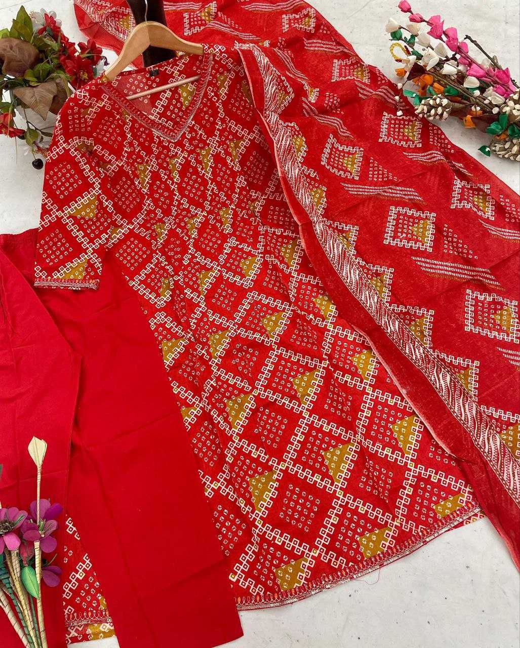 Ynf Cotton KESH536 Radiate Suits & Dresses Wholesale Embroidery Suits Cotton Suits Red Salwar Suit Manufacturer