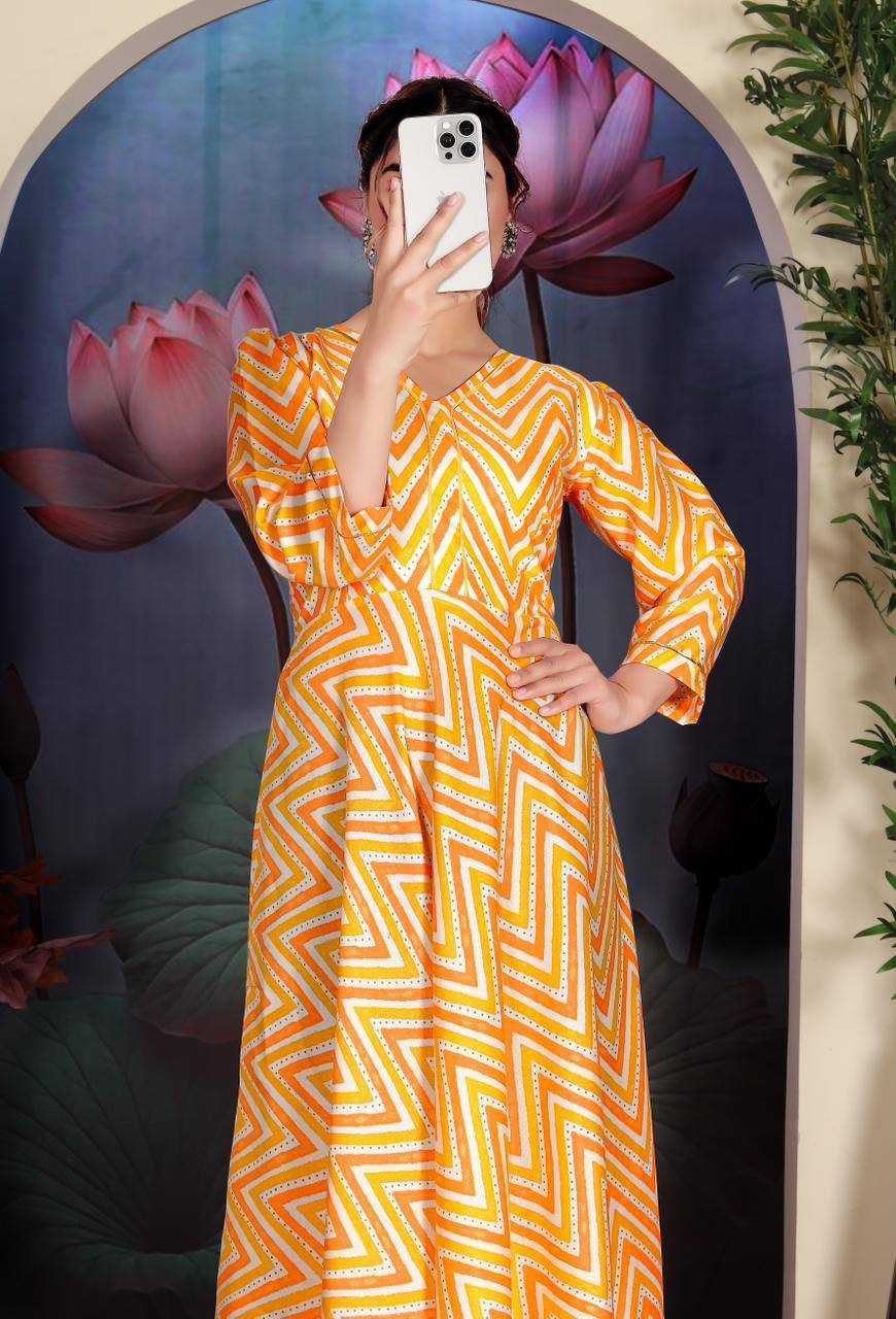 Ynf Cotton KESH544 202 Gowns Wholesale Printed Gowns Fancy Gowns Long Gowns Manufacturer