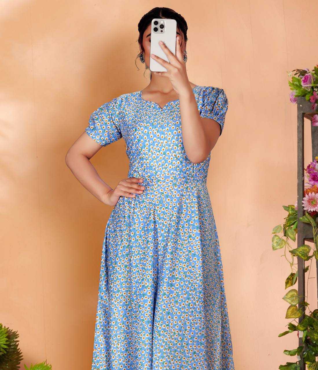 Ynf Cotton KESH544 205 Gowns Wholesale Printed Gowns Fancy Gowns Long Gowns Manufacturer
