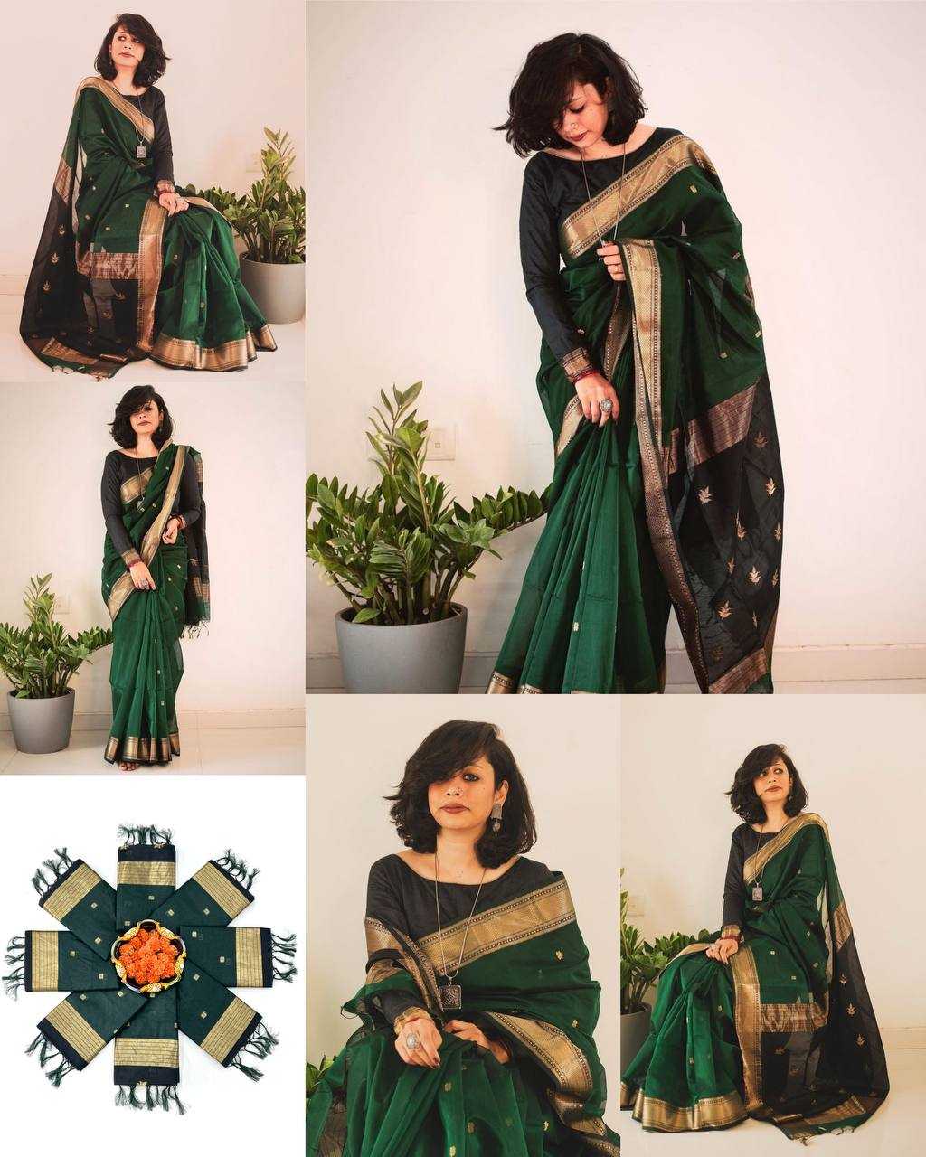 Ynf Cotton KESH551 246 Sarees Wholesale Cotton Linen Sarees Manufacturer