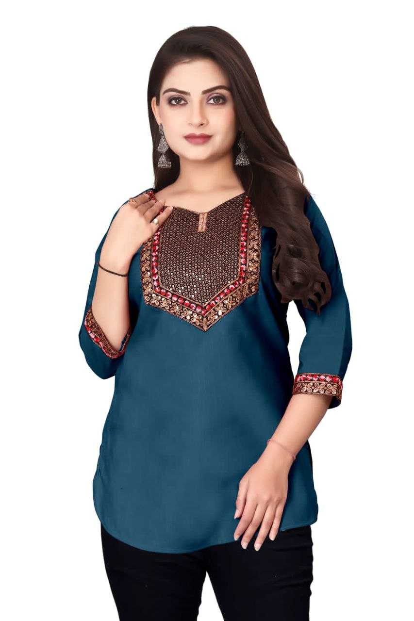 Ynf Cotton KESH552 Short Kurti Wholesale Casual Kurtis Workwear Kurtis Short Kurtis Embroidered Kurtis Manufacturer