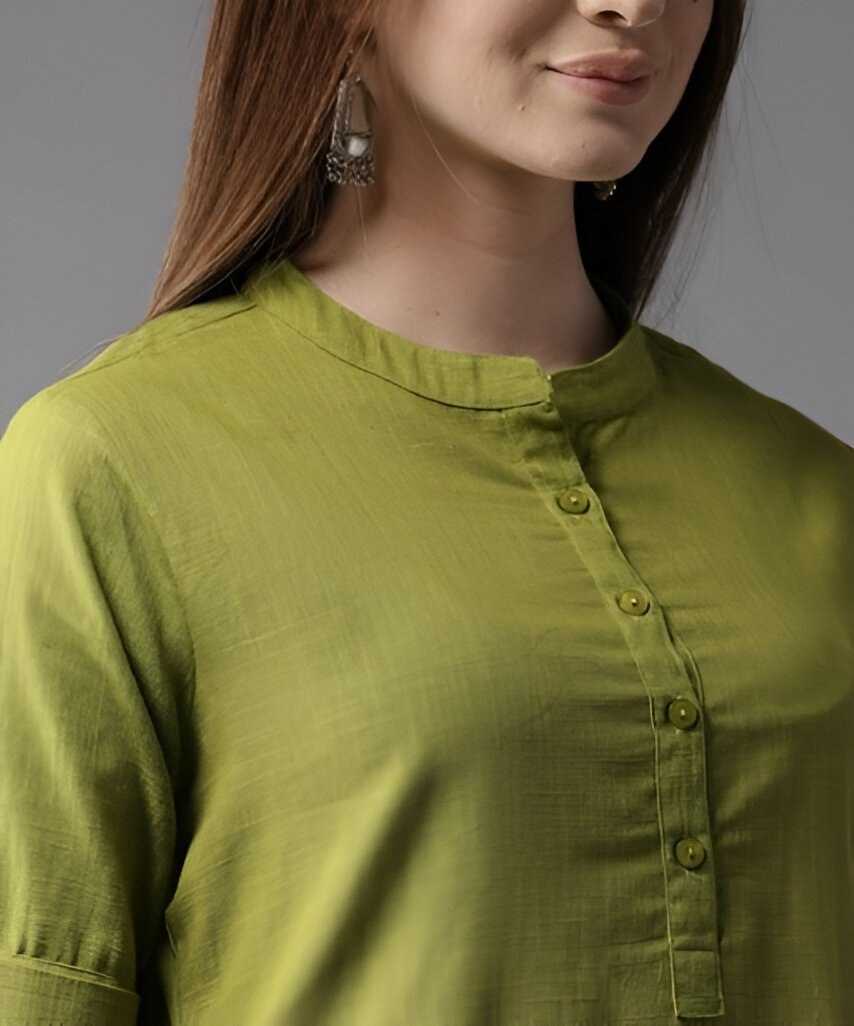 Ynf Cotton KESH559 Green Magic Kurti Wholesale Cotton Kurtis Green Kurtis Manufacturer