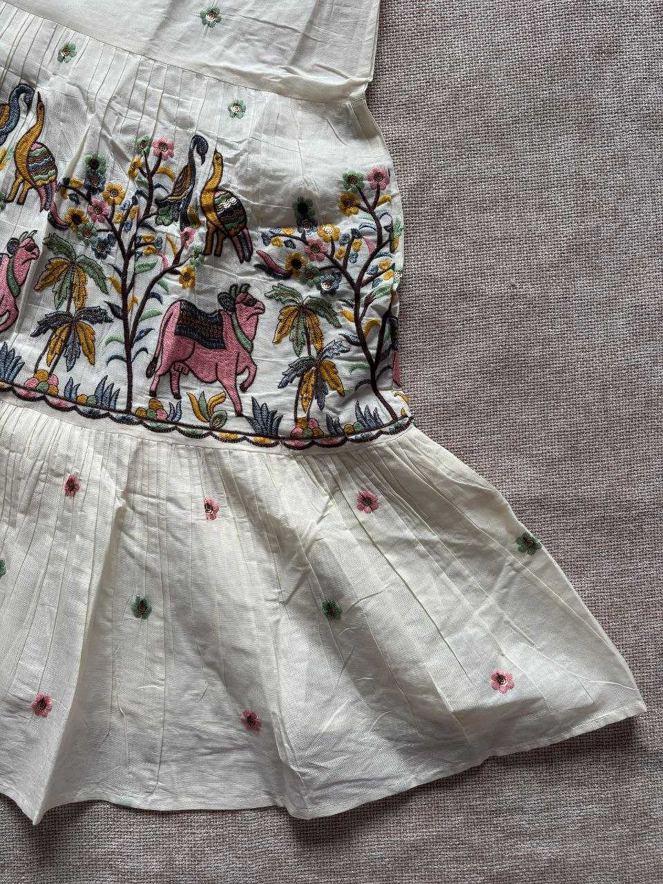 Ynf Cotton RIN107 FRONT Kids Wear Wedding Collections Festive Collections Wholesale Kids Gown Embroidered Frock Kids Festive Wear Manufacturer