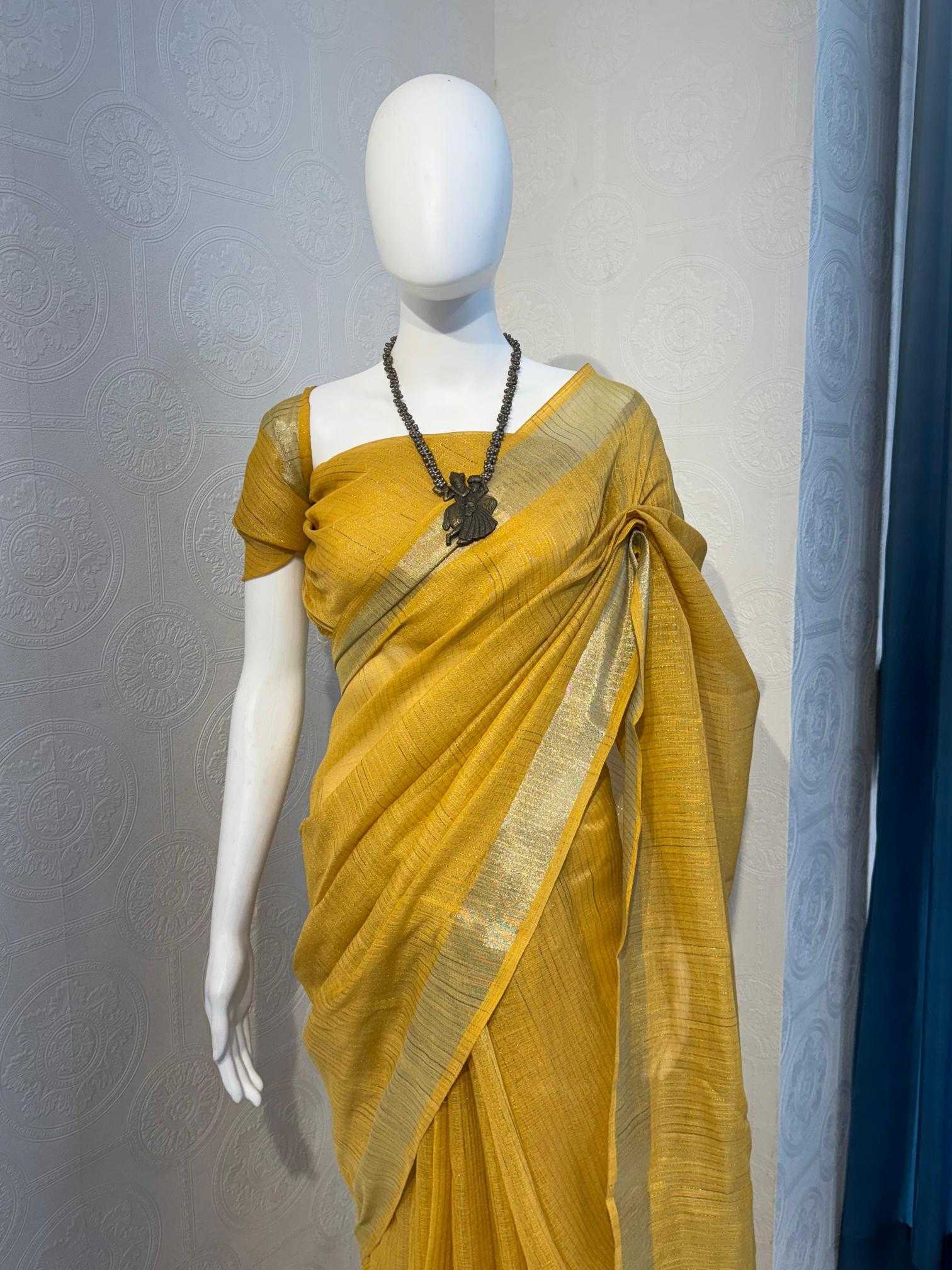 Ynf Cotton RIN118 BORDER Sarees Wholesale Designer Sarees Cotton Linen Sarees Zari Border Sarees Manufacturer