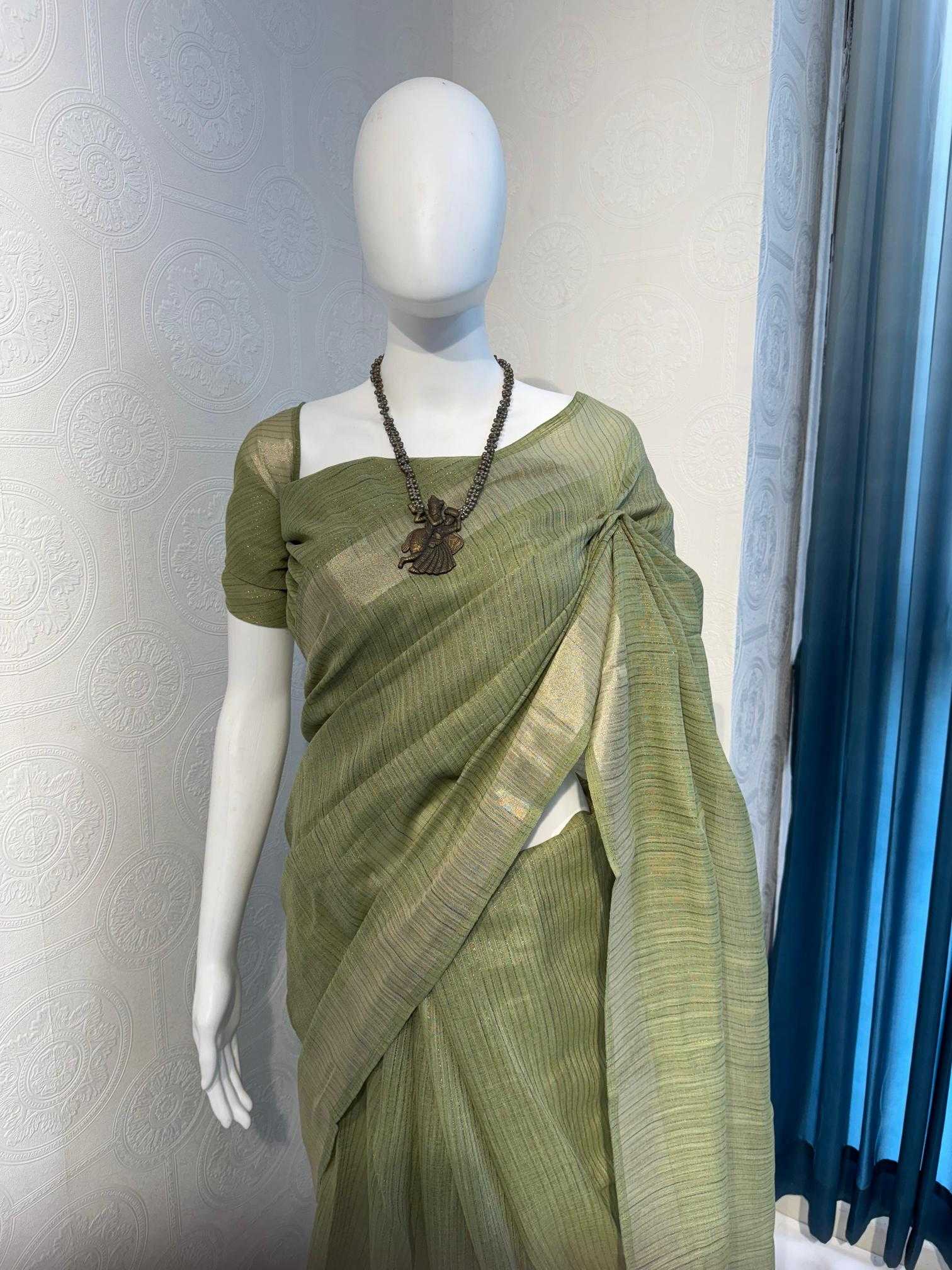Ynf Cotton RIN118 BORDER Sarees Wholesale Designer Sarees Cotton Linen Sarees Zari Border Sarees Manufacturer