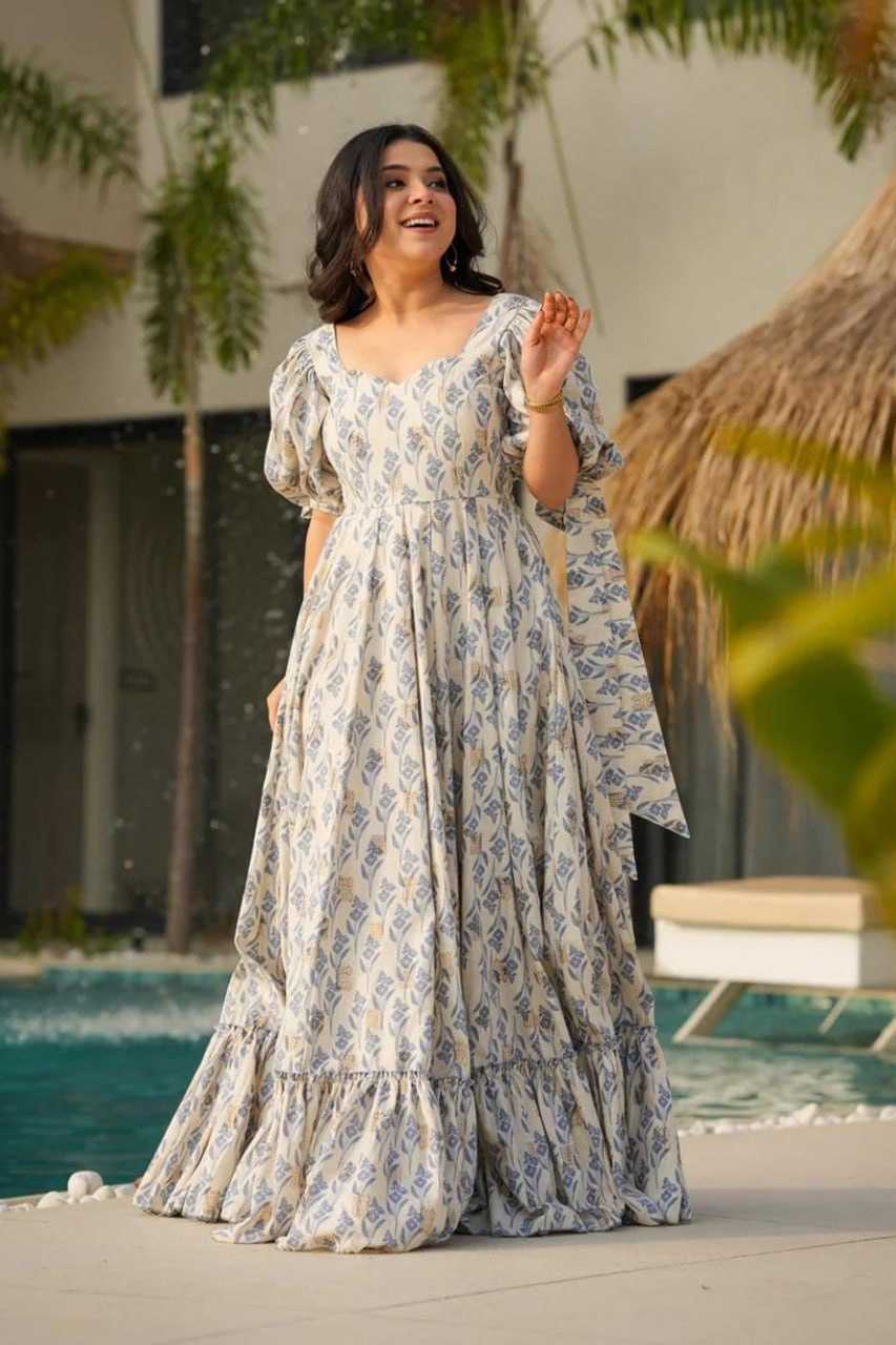 Ynf Cotton RIN131 901 Gowns Plus Size Collections Wholesale Fancy Gowns Anarkali Gown Long Gowns Manufacturer