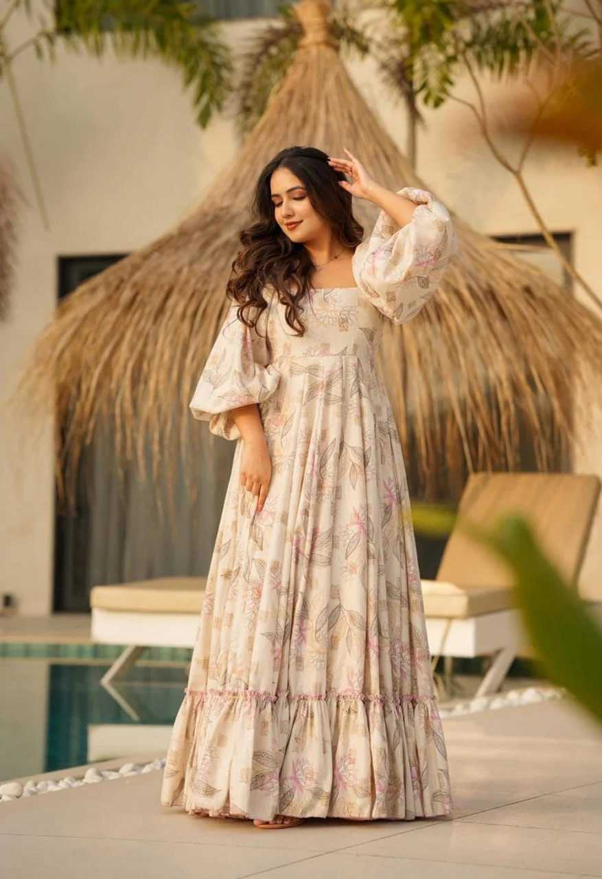 Ynf Cotton RIN131 901 Gowns Plus Size Collections Wholesale Fancy Gowns Anarkali Gown Long Gowns Manufacturer