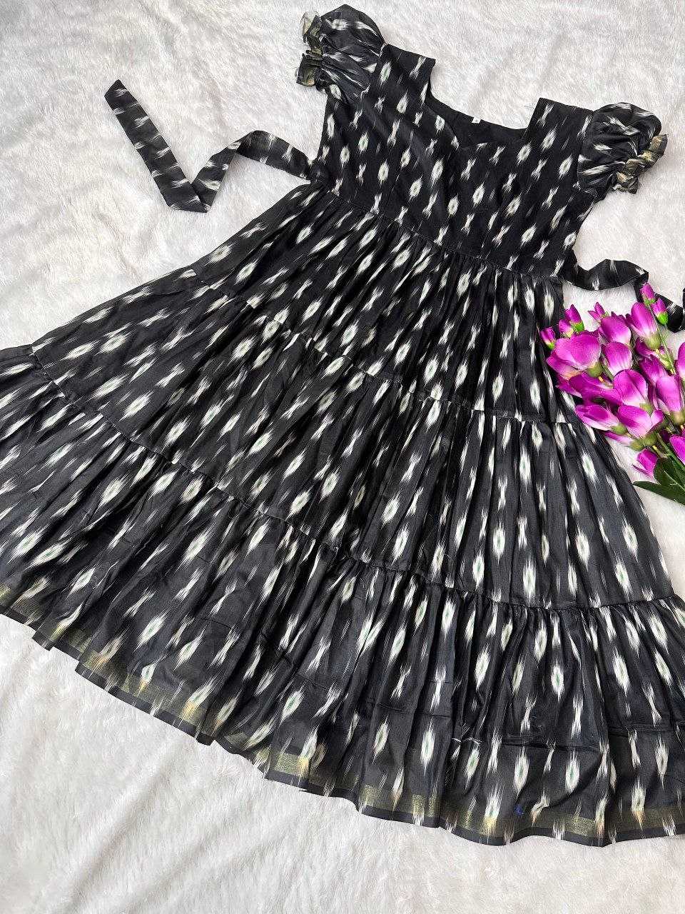Ynf Cotton RIN161 youth Gowns Wholesale Printed Gowns Fancy Gowns Party Gowns Manufacturer