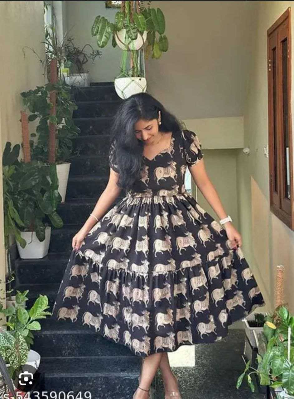 Ynf Cotton RIN161 youth Gowns Wholesale Printed Gowns Fancy Gowns Party Gowns Manufacturer