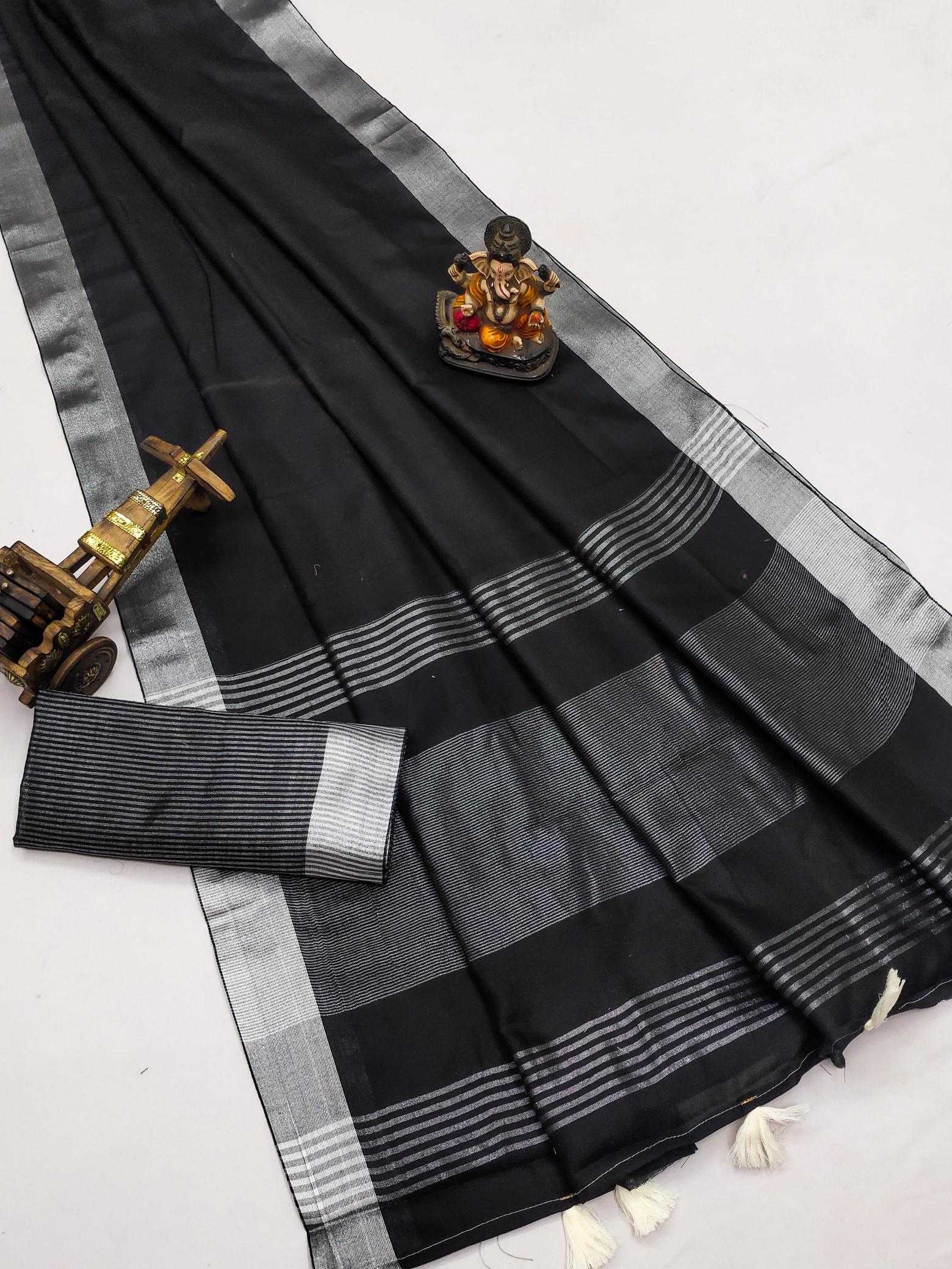 Ynf Cotton RIN183 AMANAT Sarees Wholesale Designer Sarees Cotton Linen Sarees Zari Border Sarees Manufacturer