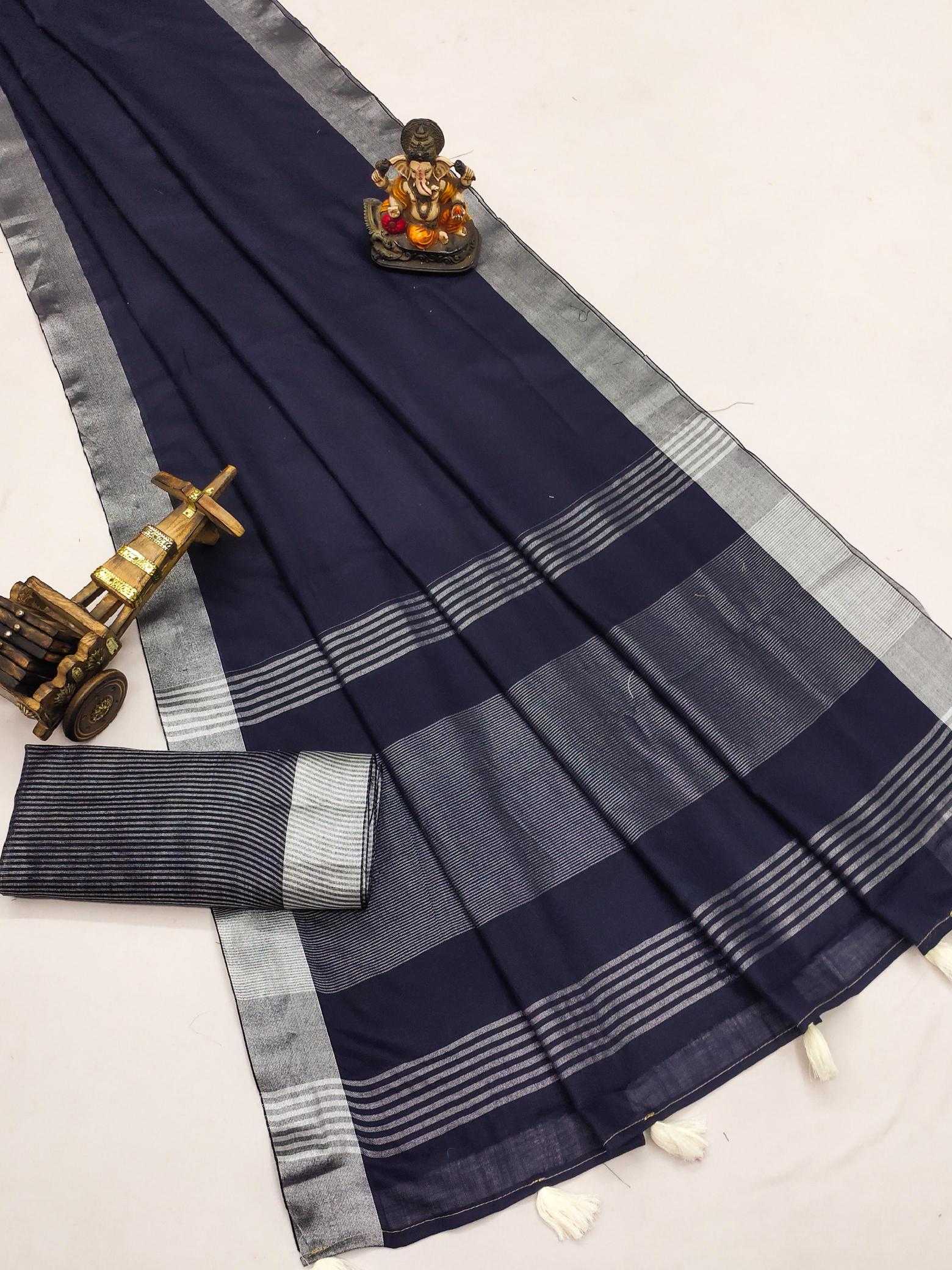 Ynf Cotton RIN183 AMANAT Sarees Wholesale Designer Sarees Cotton Linen Sarees Zari Border Sarees Manufacturer