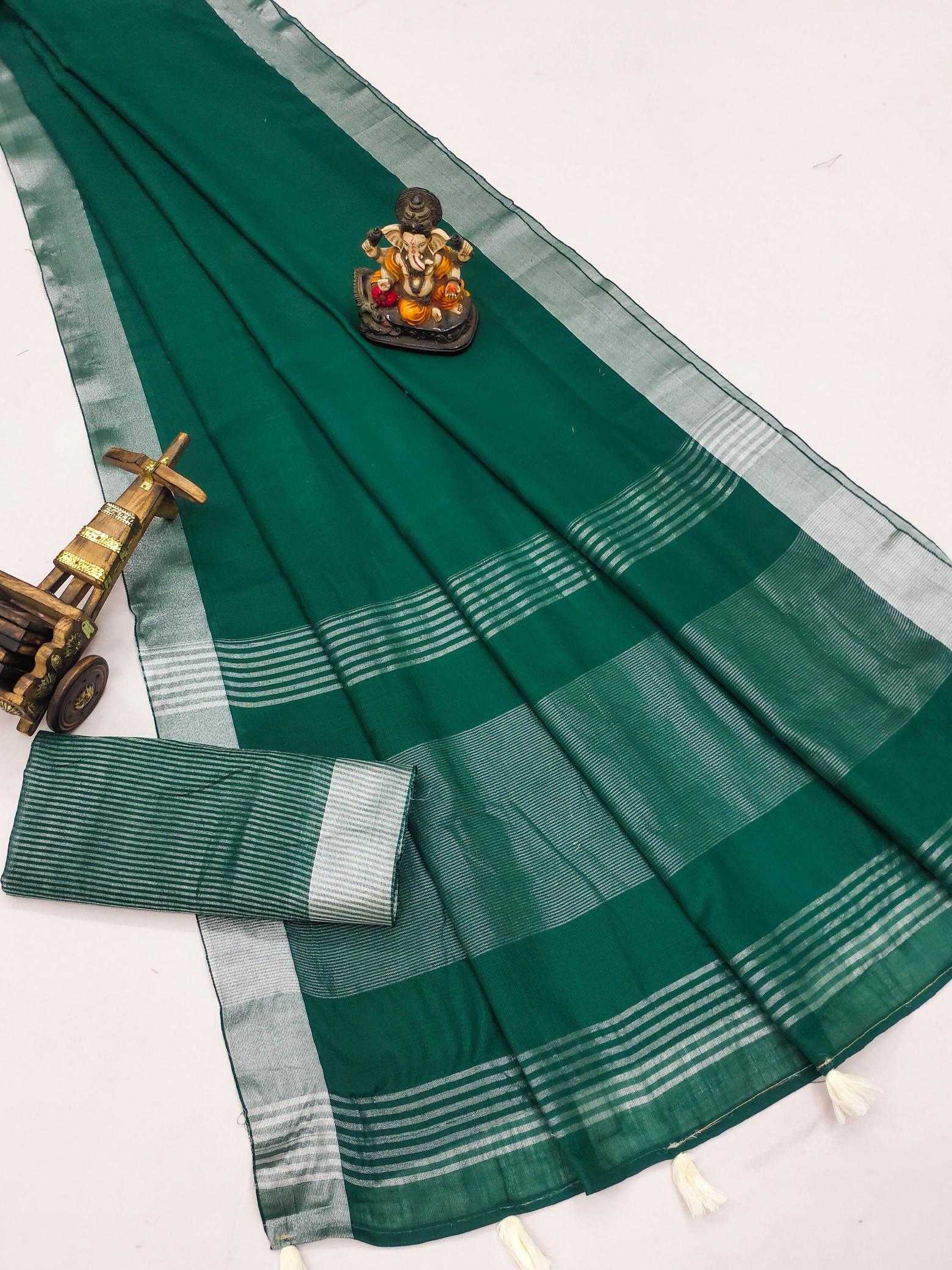 Ynf Cotton RIN183 AMANAT Sarees Wholesale Designer Sarees Cotton Linen Sarees Zari Border Sarees Manufacturer
