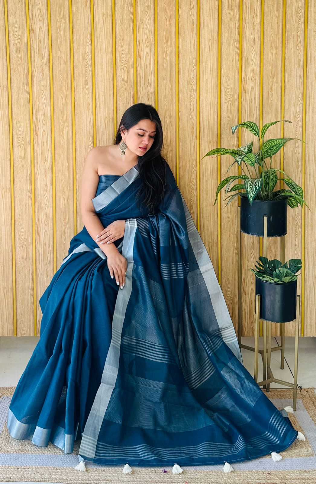 Ynf Cotton RIN183 AMANAT Sarees Wholesale Designer Sarees Cotton Linen Sarees Zari Border Sarees Manufacturer