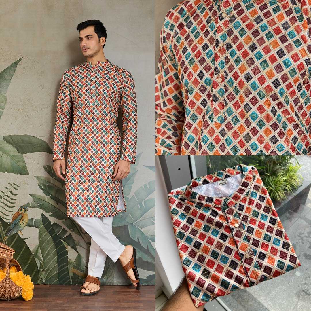Ynf Cotton RIN188 KILLER 8 Mens Wear Wholesale Men Cotton Kurta Men Printed Shirt Ethnic Waistcoats Manufacturer