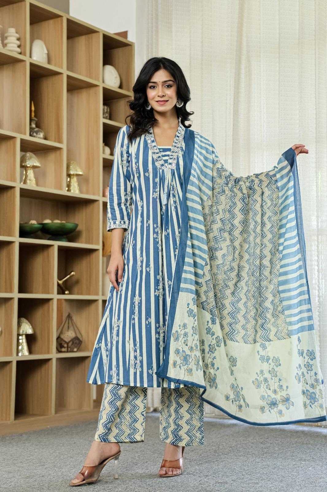 Ynf Cotton RIN190 AQUA Setwise Collections Wholesale Dresses & Suits Catalogs Manufacturer