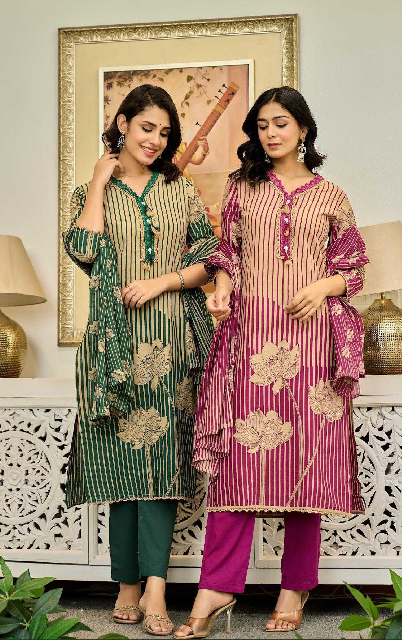 Ynf Cotton RIN190 MAIRA Setwise Collections Wholesale Dresses & Suits Catalogs Manufacturer