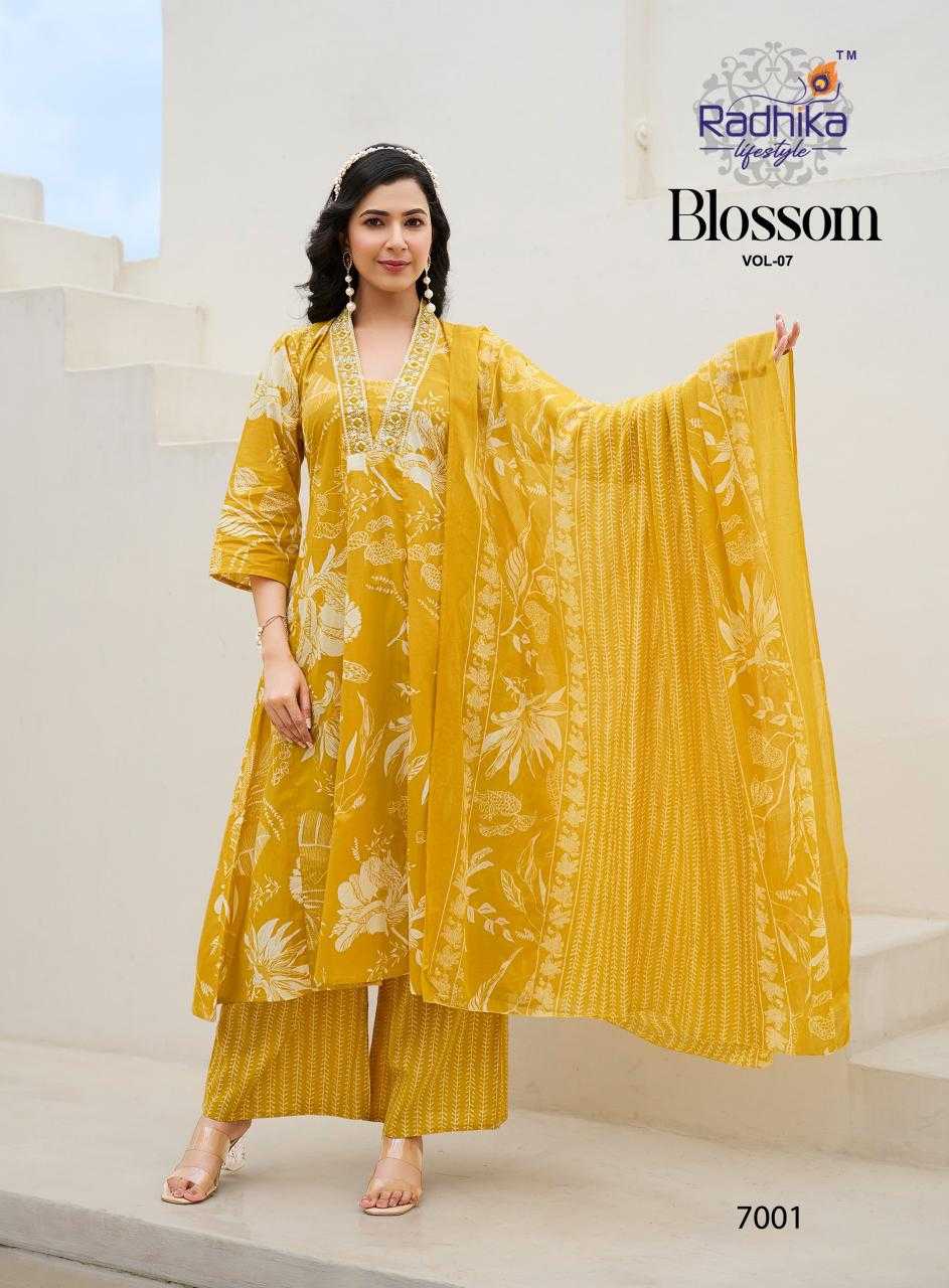 Ynf Cotton RIN190 RADHIKA-BLOSSOM VOL 7 Setwise Collections Wholesale Gowns Catalogs Manufacturer