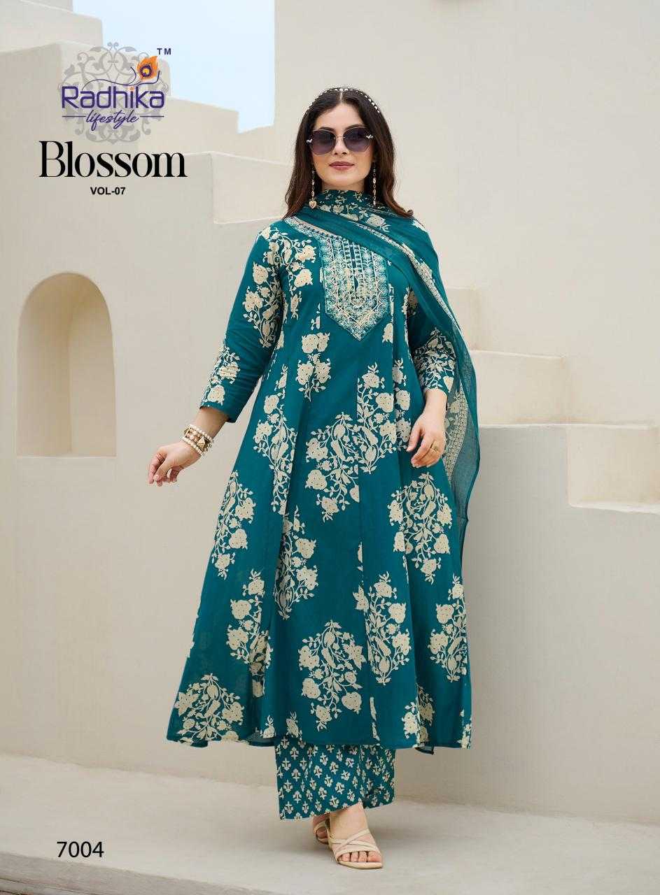 Ynf Cotton RIN190 RADHIKA-BLOSSOM VOL 7 Setwise Collections Wholesale Gowns Catalogs Manufacturer