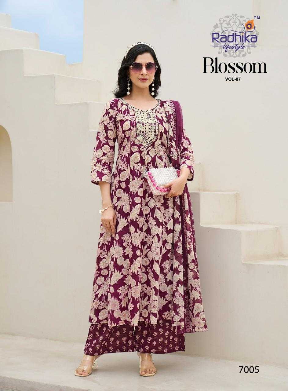 Ynf Cotton RIN190 RADHIKA-BLOSSOM VOL 7 Setwise Collections Wholesale Gowns Catalogs Manufacturer