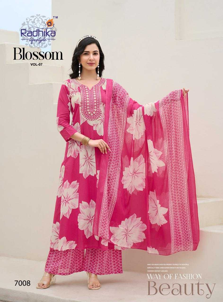 Ynf Cotton RIN190 RADHIKA-BLOSSOM VOL 7 Setwise Collections Wholesale Gowns Catalogs Manufacturer