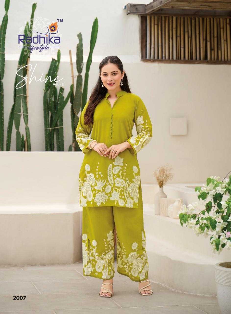 Ynf Cotton RIN190 RADHIKA-SHINE VOL 2 Setwise Collections Wholesale Kurtis Catalogs Manufacturer