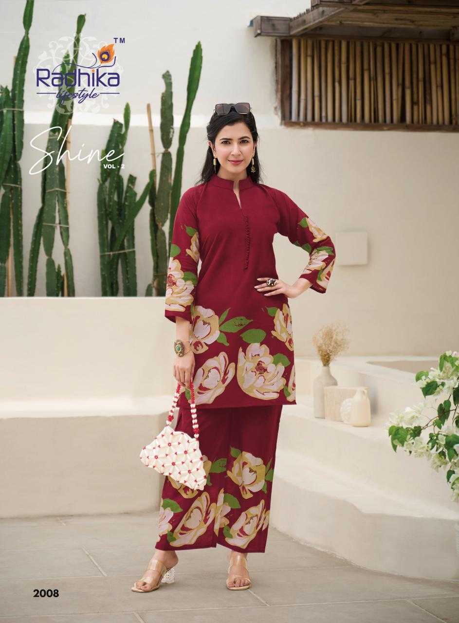 Ynf Cotton RIN190 RADHIKA-SHINE VOL 2 Setwise Collections Wholesale Kurtis Catalogs Manufacturer