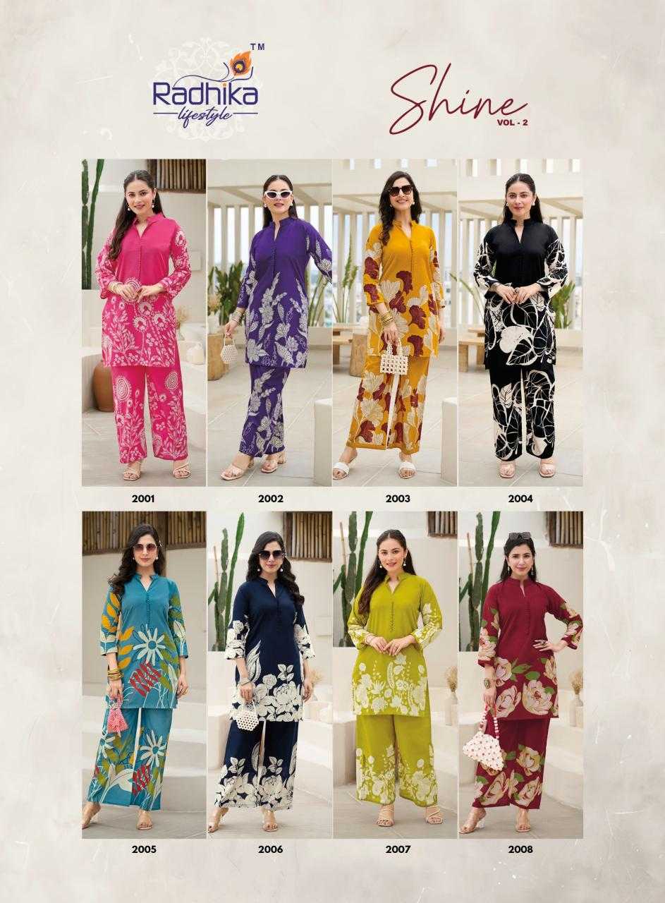 Ynf Cotton RIN190 RADHIKA-SHINE VOL 2 Setwise Collections Wholesale Kurtis Catalogs Manufacturer