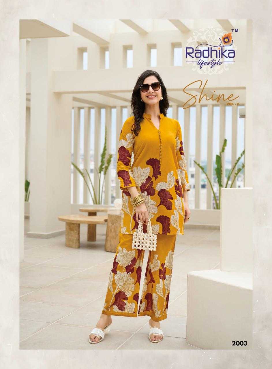 Ynf Cotton RIN190 RADHIKA-SHINE VOL 2 Setwise Collections Wholesale Kurtis Catalogs Manufacturer