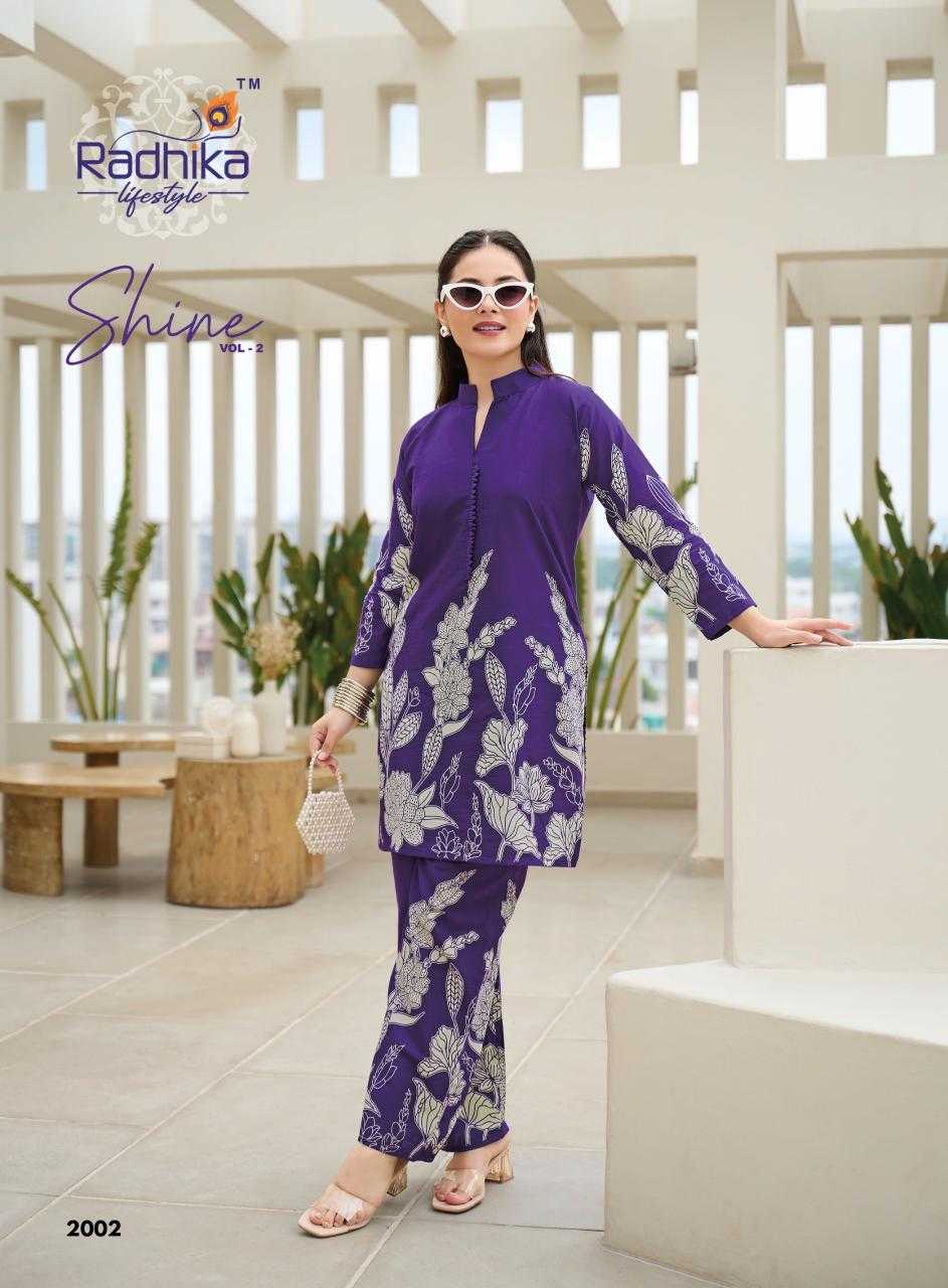 Ynf Cotton RIN190 RADHIKA-SHINE VOL 2 Setwise Collections Wholesale Kurtis Catalogs Manufacturer