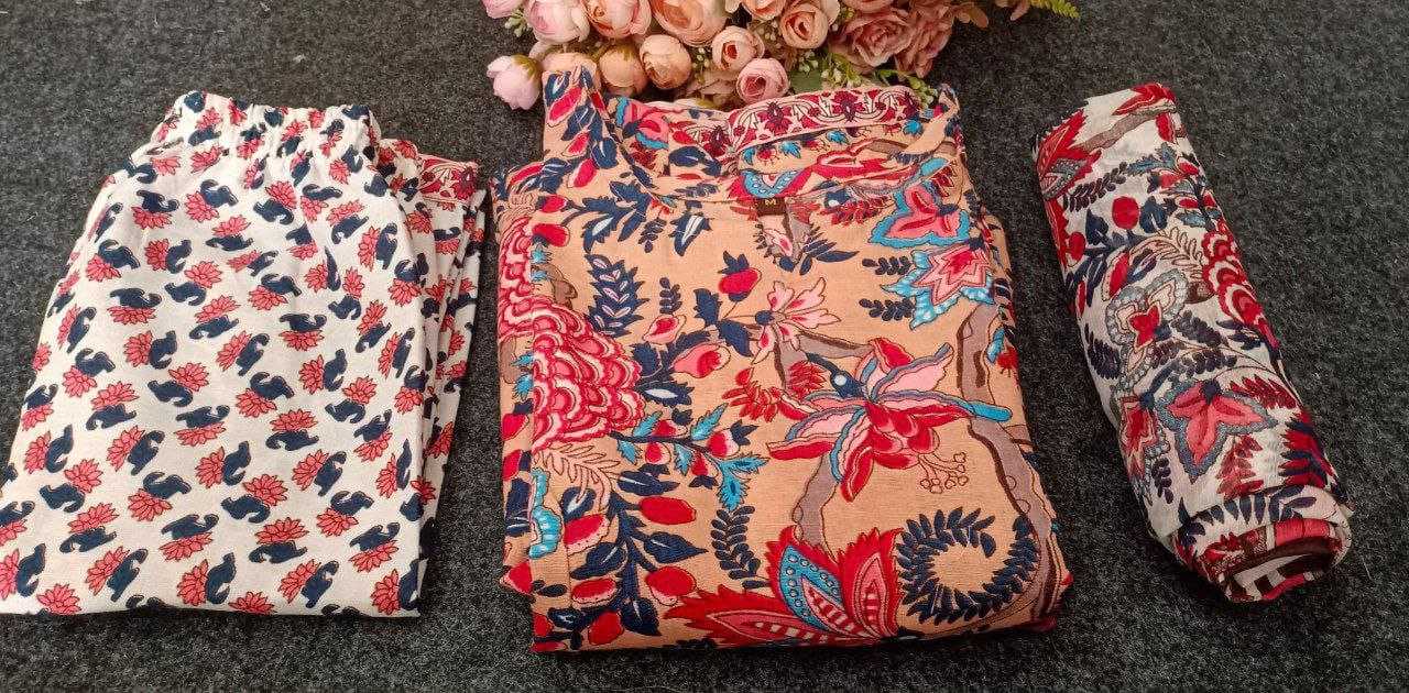 Ynf Cotton RIN193 BLEND Suits & Dresses Wholesale Ladies Suits Printed Suits Cotton Suits Manufacturer