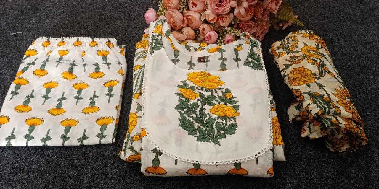 Ynf Cotton RIN193 BLEND Suits & Dresses Wholesale Ladies Suits Printed Suits Cotton Suits Manufacturer