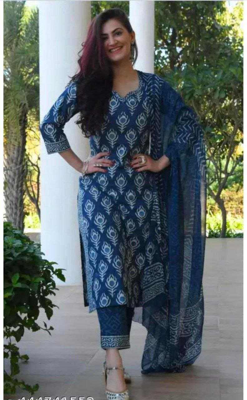 Ynf Cotton RIN193 BLEND Suits & Dresses Wholesale Ladies Suits Printed Suits Cotton Suits Manufacturer