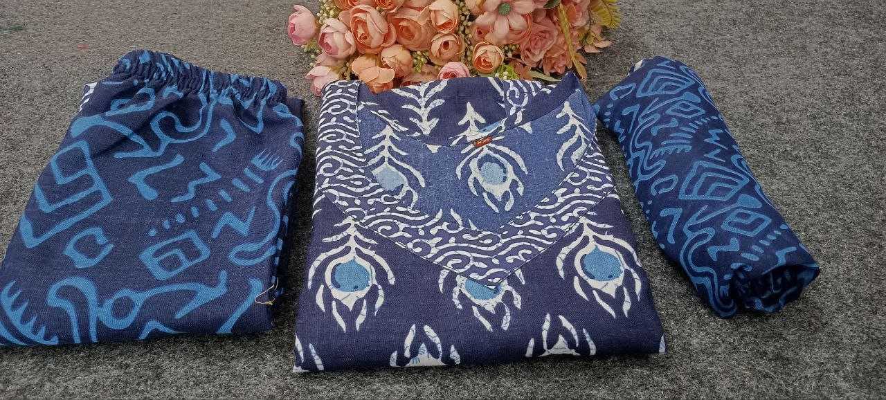 Ynf Cotton RIN193 BLEND Suits & Dresses Wholesale Ladies Suits Printed Suits Cotton Suits Manufacturer