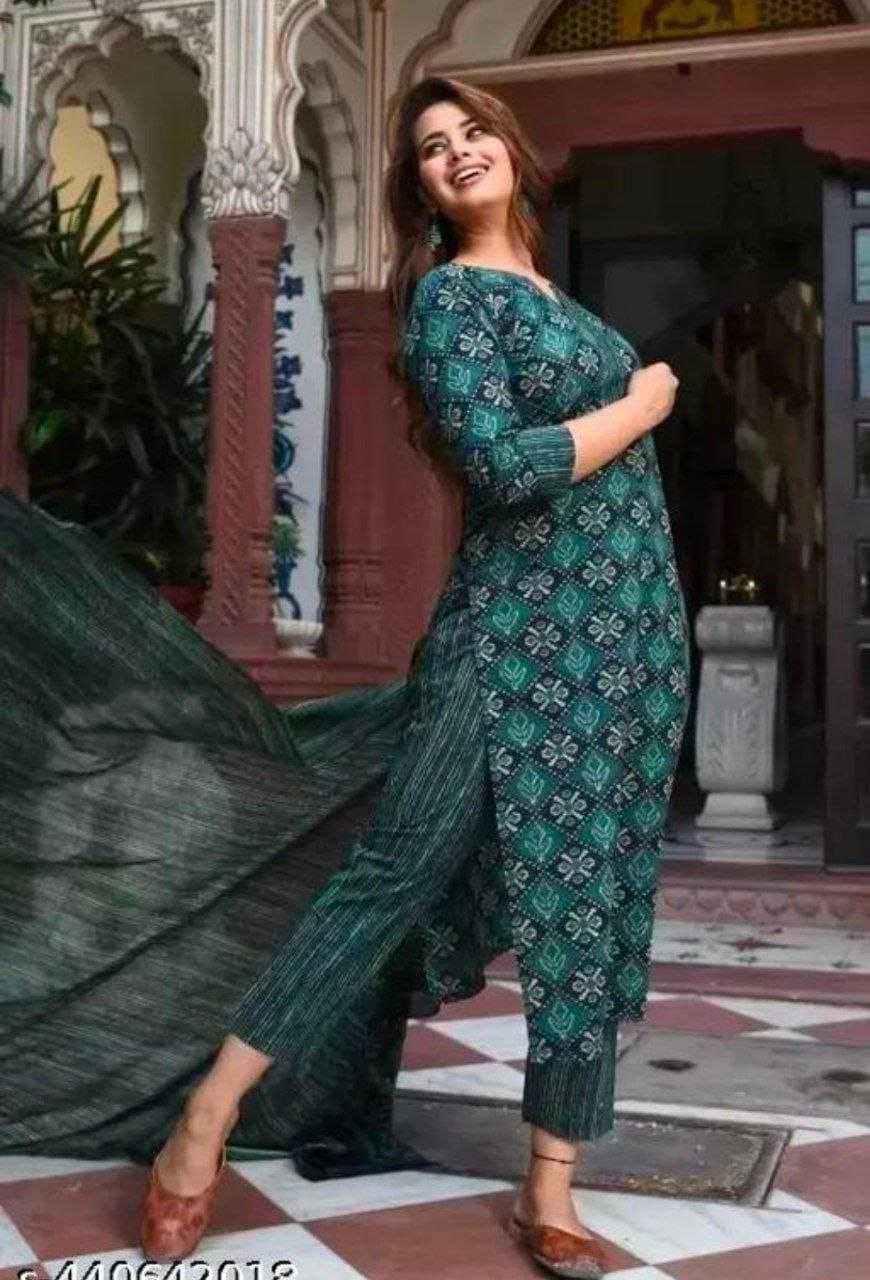 Ynf Cotton RIN193 BLEND Suits & Dresses Wholesale Ladies Suits Printed Suits Cotton Suits Manufacturer