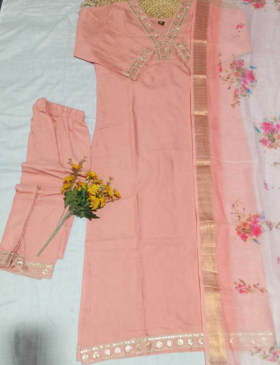Ynf Cotton RIN193 FIRST Suits & Dresses Wholesale Ladies Suits Embroidery Suits Cotton Suits Manufacturer