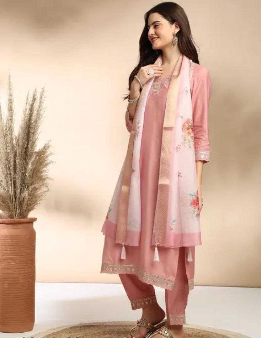 Ynf Cotton RIN193 FIRST Suits & Dresses Wholesale Ladies Suits Embroidery Suits Cotton Suits Manufacturer
