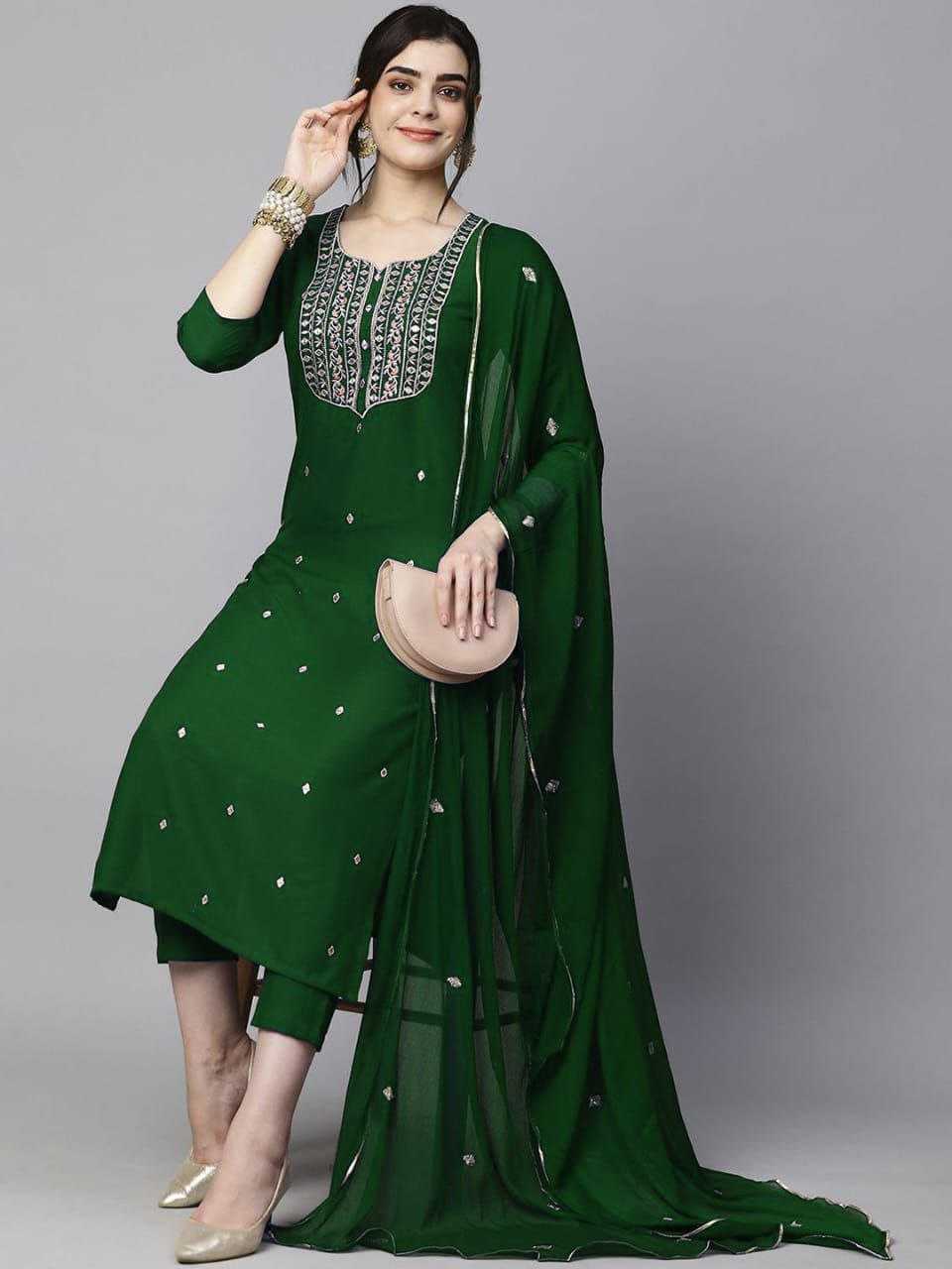 Ynf Cotton RIN193 GIRLS Suits & Dresses Wholesale Embroidery Suits Cotton Suits Ladies Salwar Suits Manufacturer