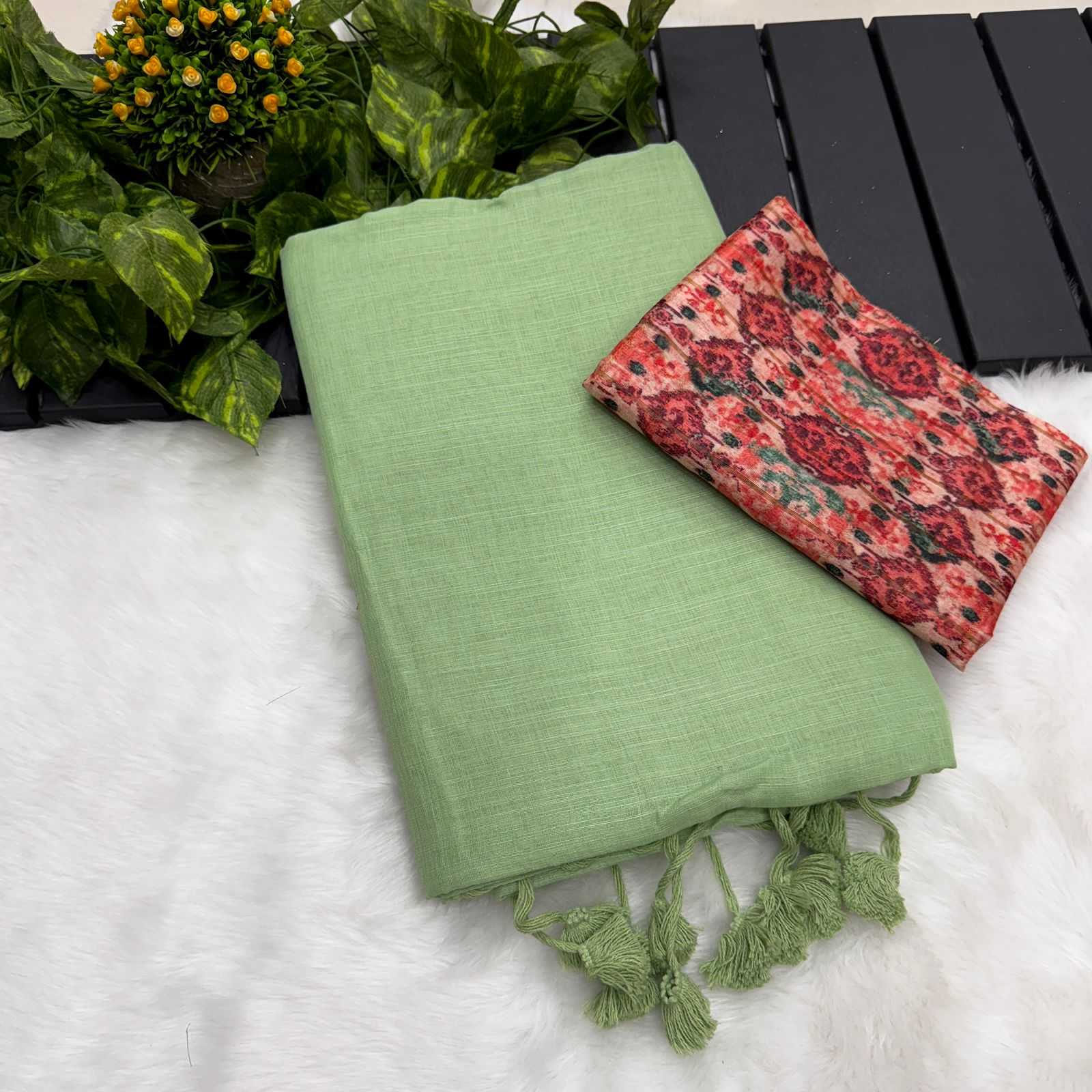 Ynf Cotton RIN203 OFF Sarees Wholesale Cotton Linen Sarees Ladies Sarees Casual Sarees Manufacturer