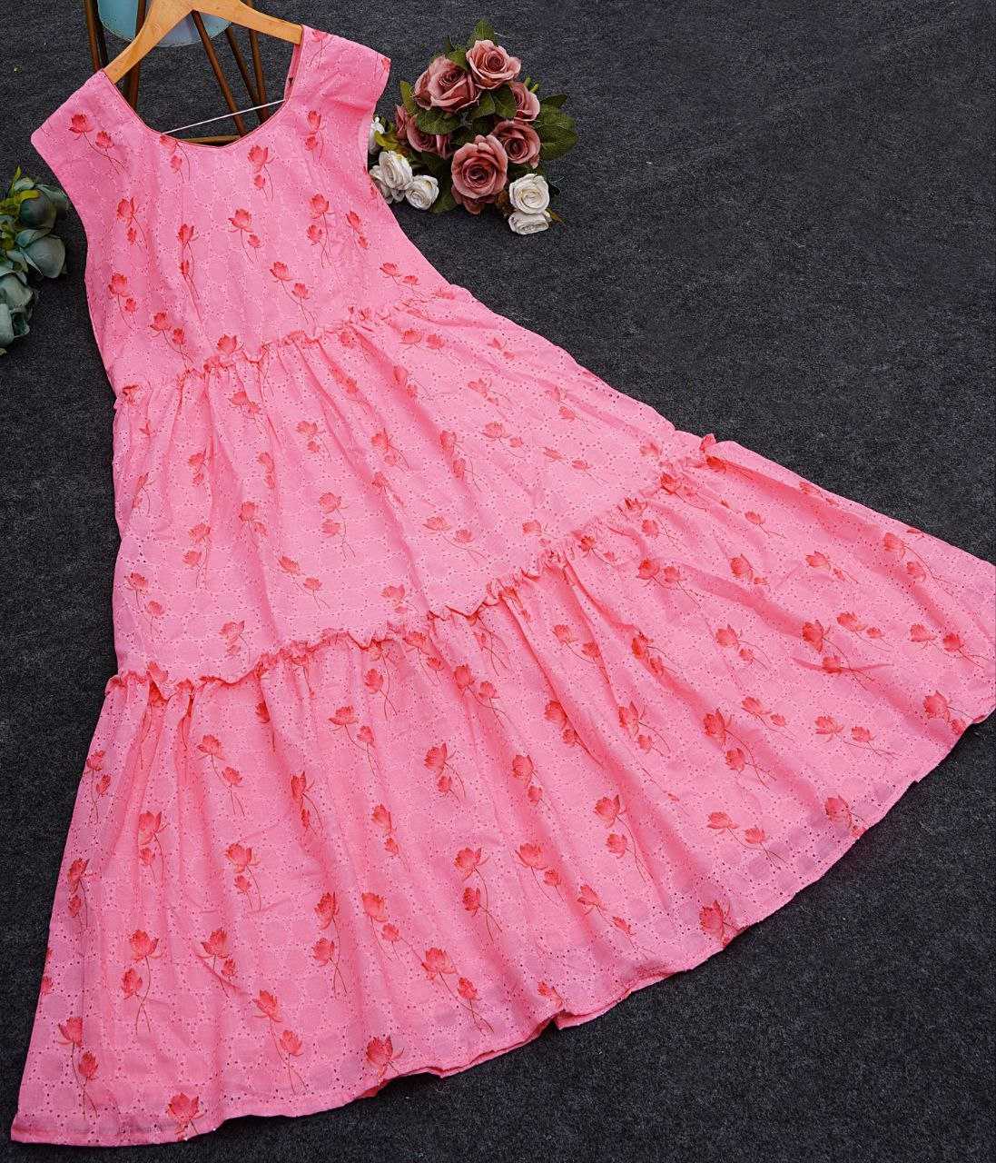 Ynf Cotton RIN226 TEX Gowns Wholesale Printed Gowns Party Gowns Long Gowns Manufacturer