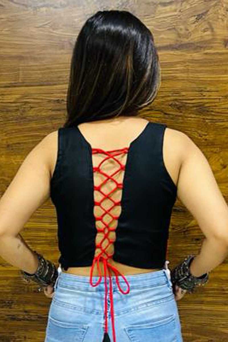 Ynf Cotton RIN227 AWY Readymade Blouses Wholesale Sequence Embroidery Blouse Sleeveless Blouse Embroidered Blouses Fashion Blouse Manufacturer