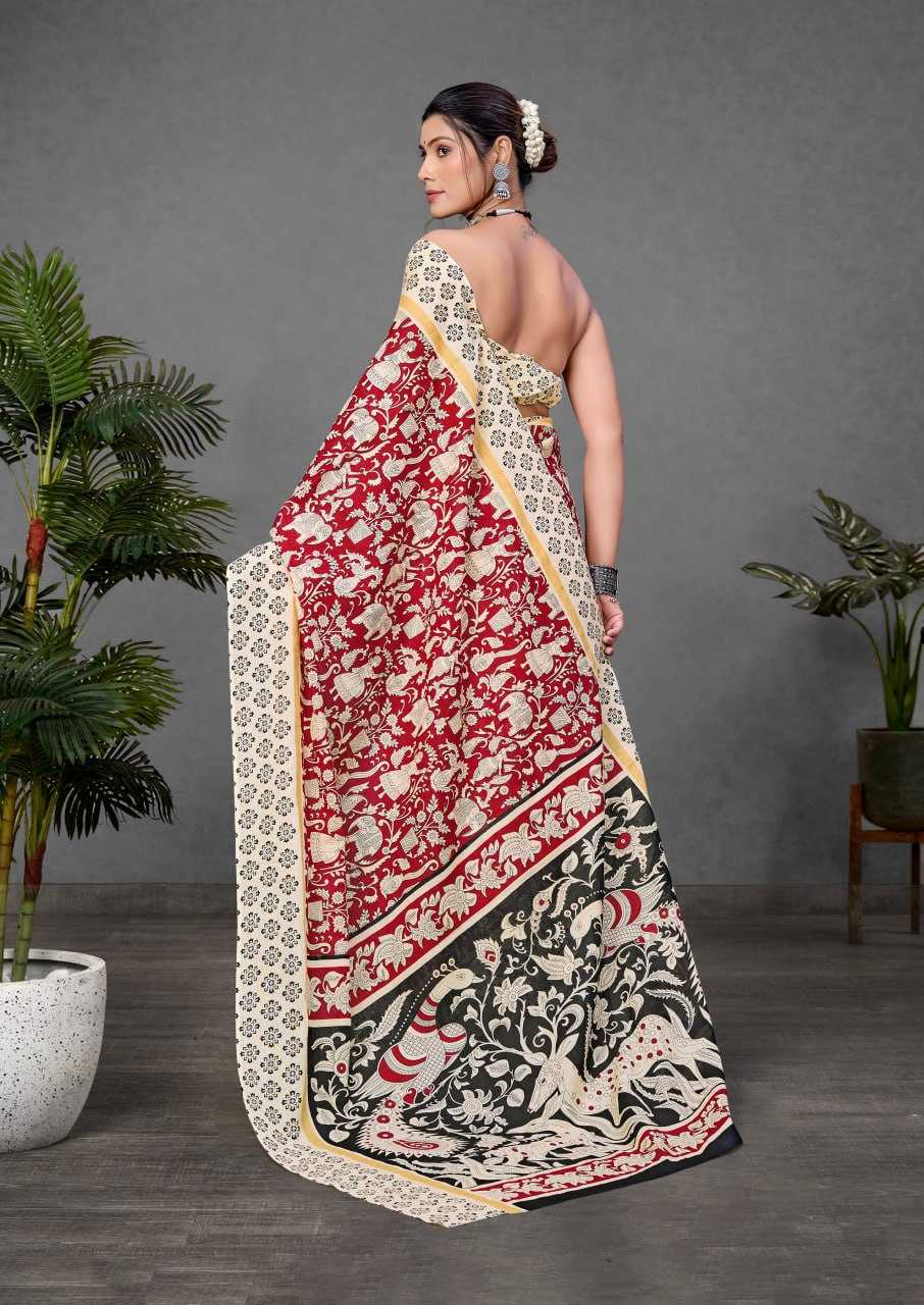 Ynf Cotton RIN229 90-4 Sarees Wholesale Printed Sarees Cotton Sarees Mulmul Cotton Sarees Manufacturer