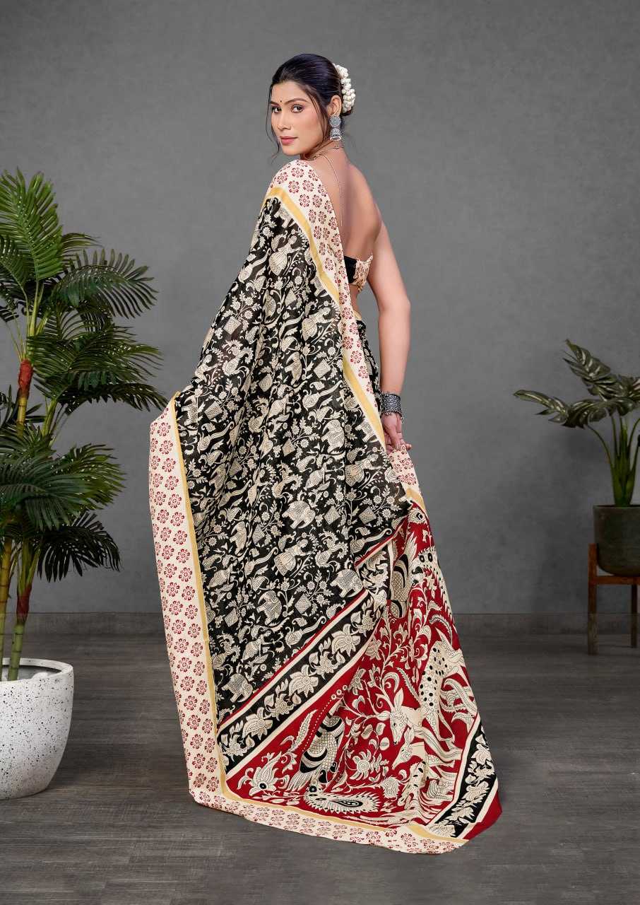 Ynf Cotton RIN229 90-4 Sarees Wholesale Printed Sarees Cotton Sarees Mulmul Cotton Sarees Manufacturer