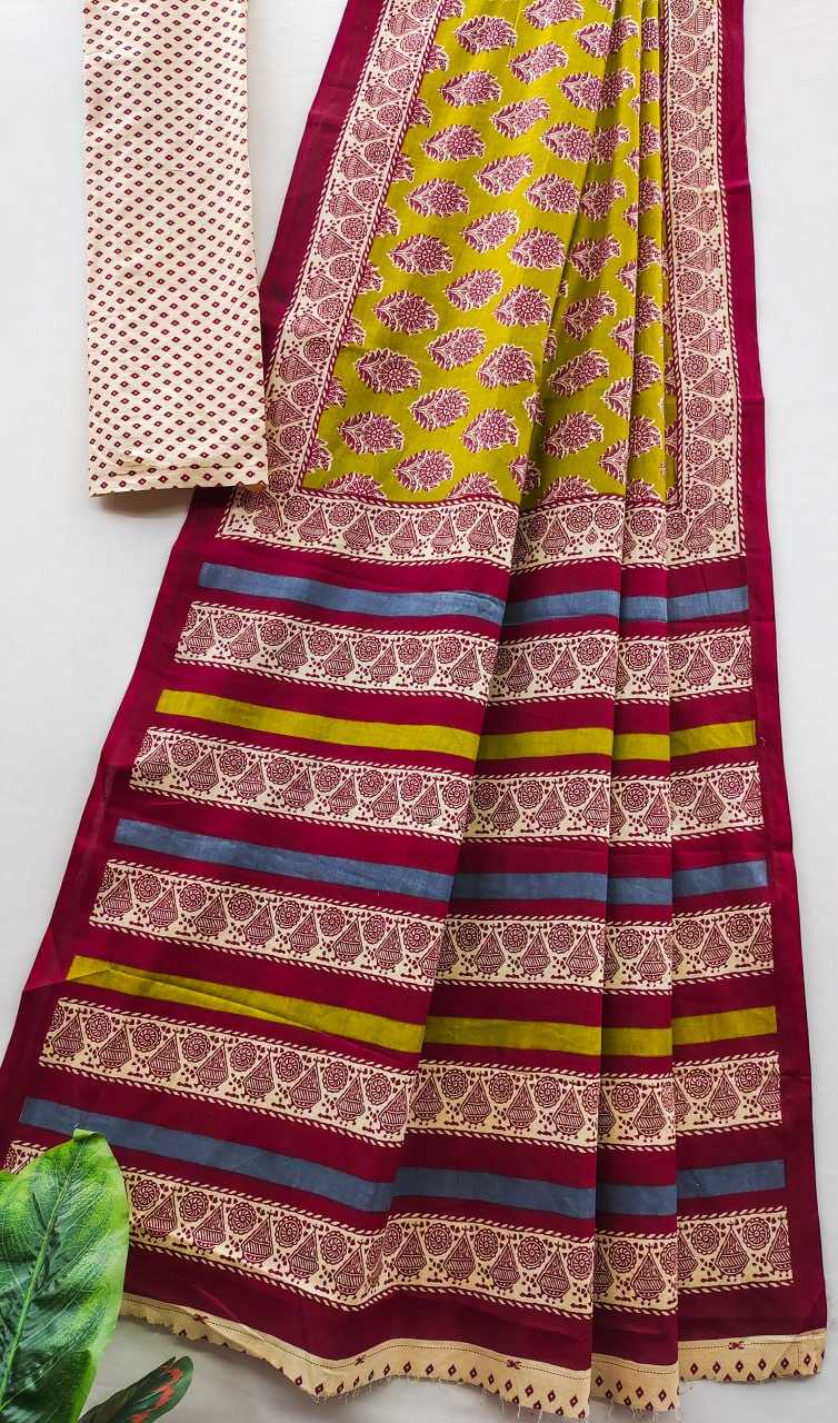 Ynf Cotton RIN229 93-10 Sarees Wholesale Printed Cotton Saree Cotton Sarees Mulmul Cotton Sarees Manufacturer