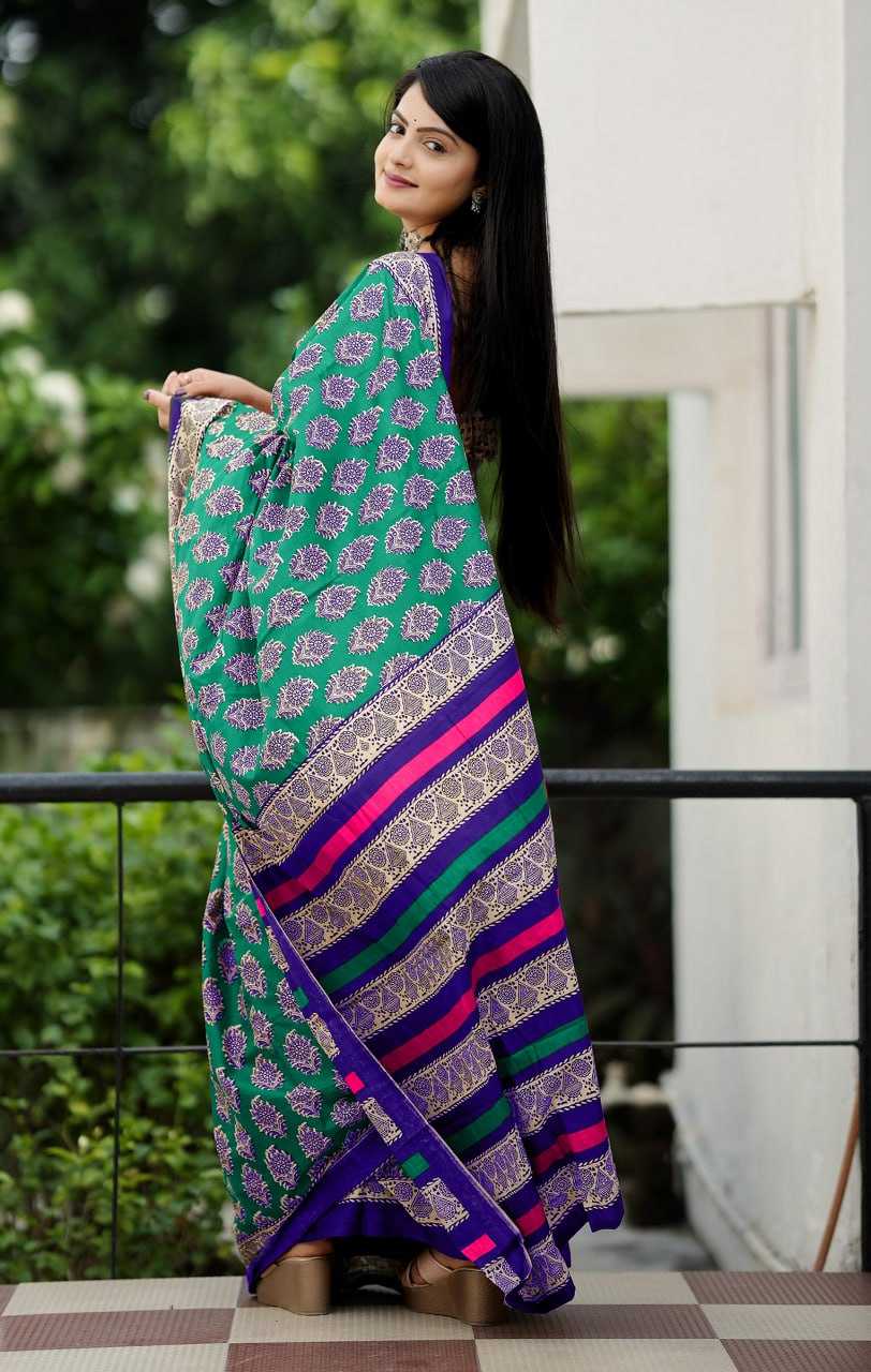 Ynf Cotton RIN229 93-10 Sarees Wholesale Printed Cotton Saree Cotton Sarees Mulmul Cotton Sarees Manufacturer
