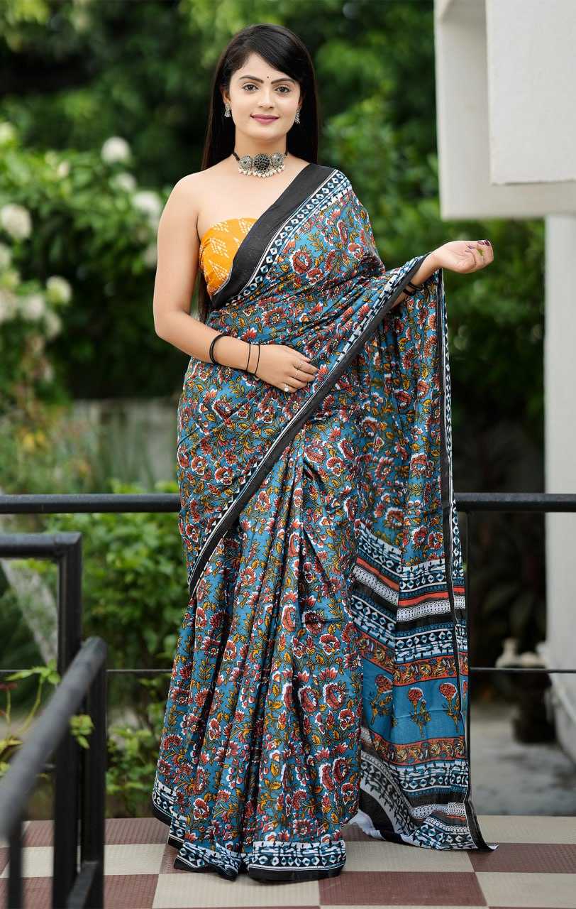 Ynf Cotton RIN229 93-8 Sarees Wholesale Printed Cotton Saree Cotton Sarees Mulmul Cotton Sarees Manufacturer