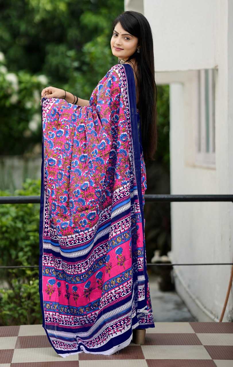 Ynf Cotton RIN229 93-8 Sarees Wholesale Printed Cotton Saree Cotton Sarees Mulmul Cotton Sarees Manufacturer