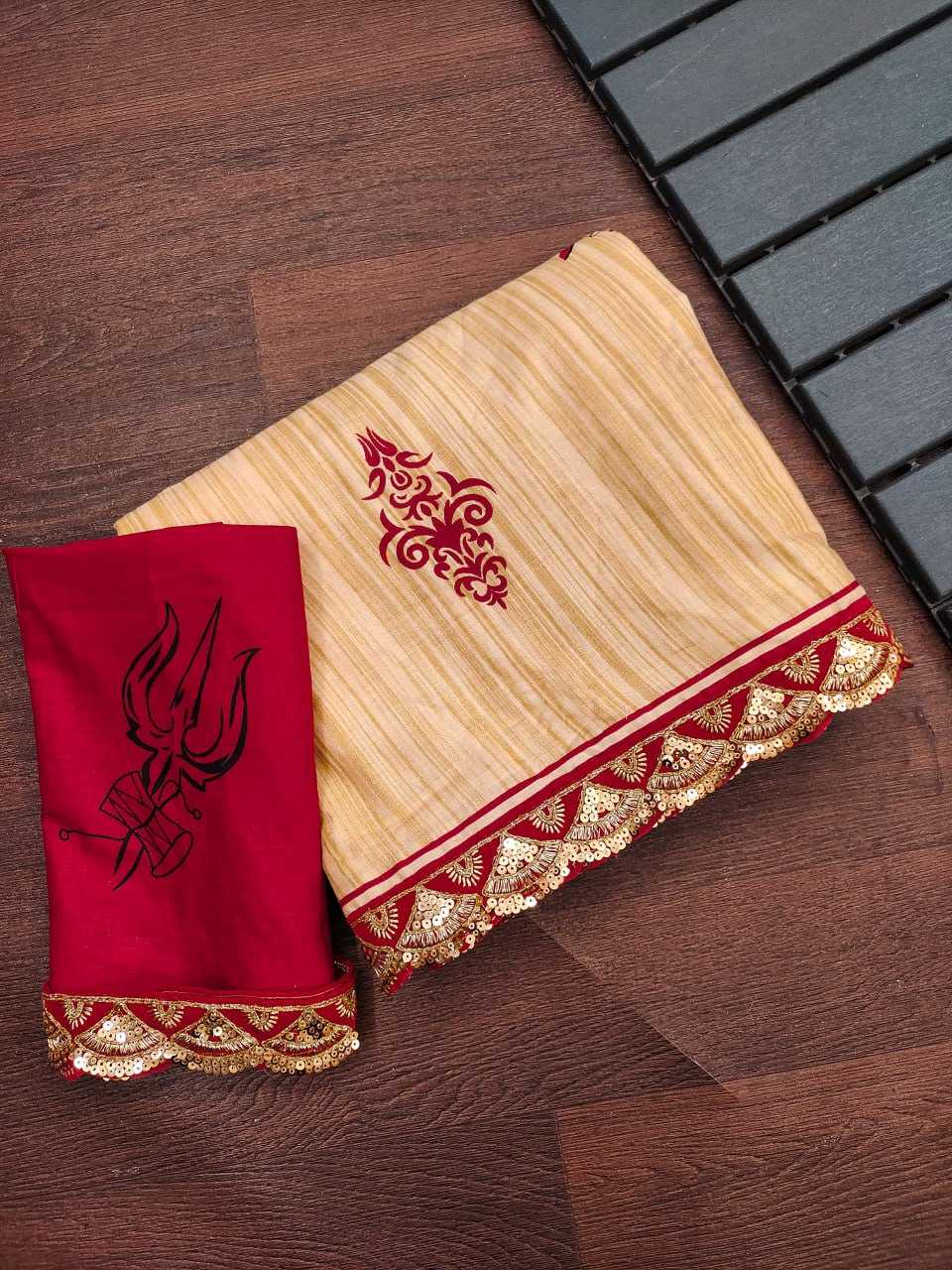 Ynf Cotton RIN229 DURGA Festive Collections Wholesale Durga Pooja Sarees Manufacturer