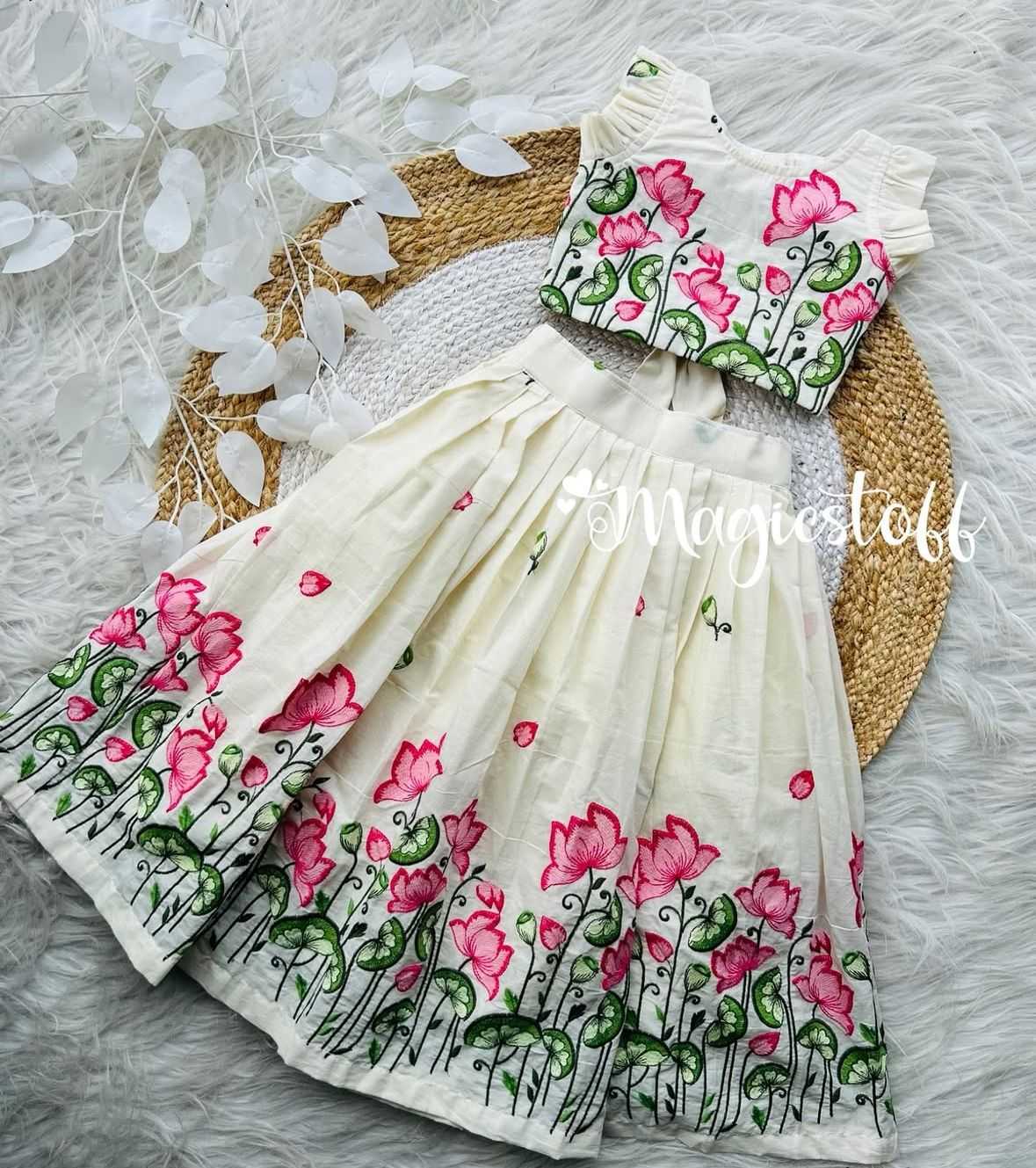 Ynf Cotton RIN235 Anvi Kids Wear Festive Collections Wholesale Kids Lehenga Choli Baby Girl Lehenga Onam Collections Manufacturer